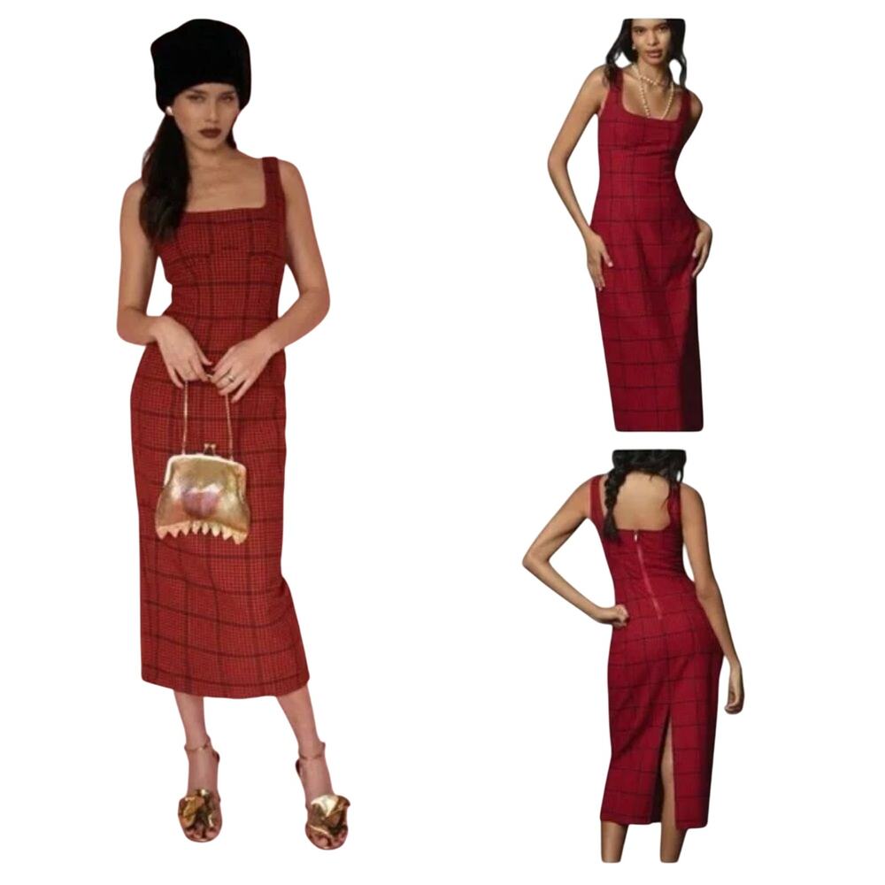 PILCRO Anthropologie Bombshell Tweed Slim Midi Dress, Various, MSRP $168 - Picture 9 of 9